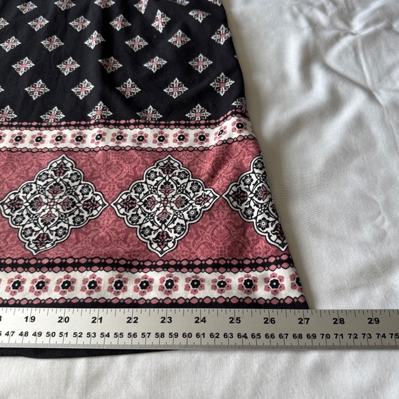 Eclipse Women's Strapless Aztec Maxi Tube Dress Multicolor Medium Boho Festivals - Picture 12 of 13